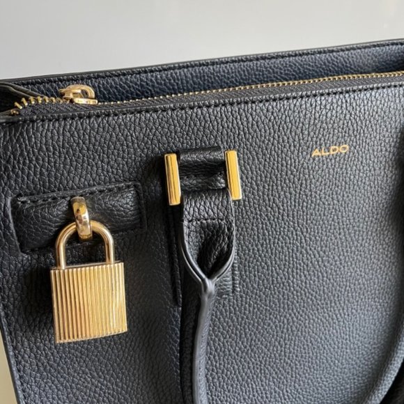 Aldo Black Satchel Handbag and Crossbody Bag - Picture 8 of 10